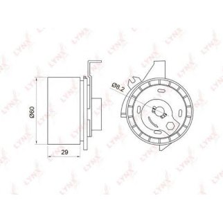Ролик-натяжитель ремня ГРМ LYNXauto PB-1047 фото