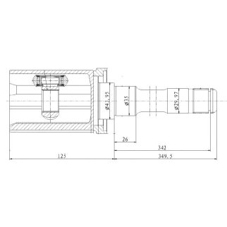 ШРУС для а/м BMW 3 F30/F35 (11-) (внутр. перед. прав.) (GO 2604) фото 3