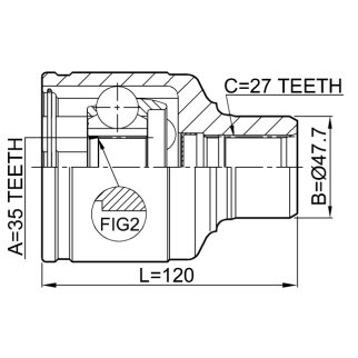 Шрус внутренний 35x47.7x27 фото 2