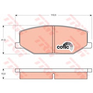 Колодки тормозные передние к-кт TRW GDB383 фото