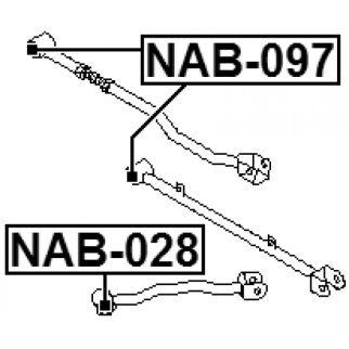 Сайлентблок FEBEST NAB-097 фото 2
