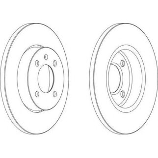 Диск тормозной передний VW Golf III/Passat B3/B4/Caddy 96-04 /D=256mm FERODO DDF205 фото