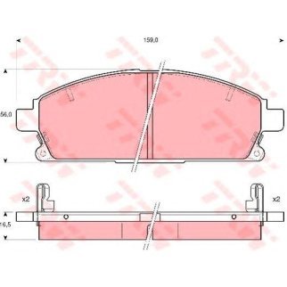 Колодки тормозные NISSAN PATHFINDER/X-TRAIL 97- перед. (TRW) фото