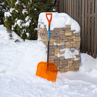 Лопата снеговая поликарбонат 465х410х1390 мм, стал. черенок, усиленная Сибртех фото 11