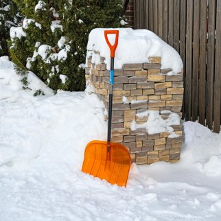 Лопата снеговая поликарбонат 465х410х1390 мм, стал. черенок, усиленная Сибртех фото 9