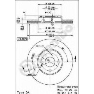 Диск тормозной brembo 09.6771.14 фото