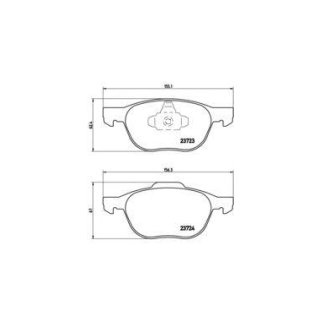 Колодки тормозные передние к-кт Brembo P 24 061 фото