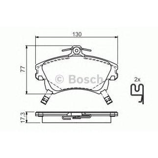 Колодки тормозные передние к-кт BOSCH 0 986 424 541 фото