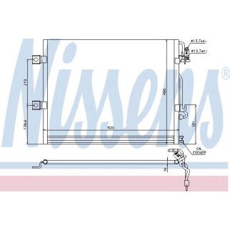 Радиатор кондиционера (конденсер) Nissens 94858 фото