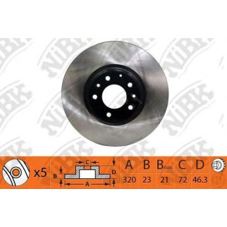 Диск тормозной NiBK RN1514 фото