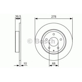 Диск торм. зад.(278x10) 5 отв. фото