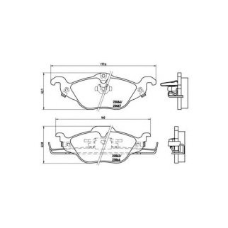 Колодки тормозные передние к-кт brembo P 59 030 фото