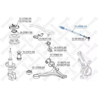 55-00096-SX_тяга рулевая! Honda ELEMENT 2003 - 2011 фото
