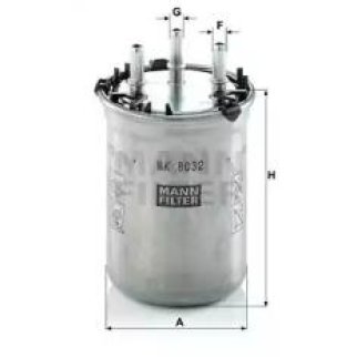 Фильтр топливный MANN FILTER WK 8032 фото