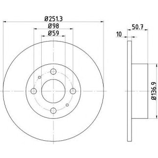 Диск тормозной задний MINTEX MDC389 фото