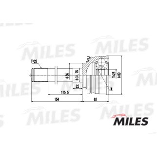 ШРУС MITSUBISHI PAJERO I-II 2.5TD-3.0 82-00 нар. фото