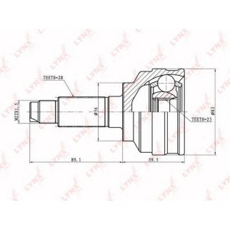 ШРУС наружный LYNXauto CO5105 фото