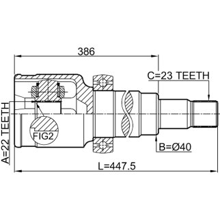 ШРУС внутренний FEBEST 2111-CB8 фото 2