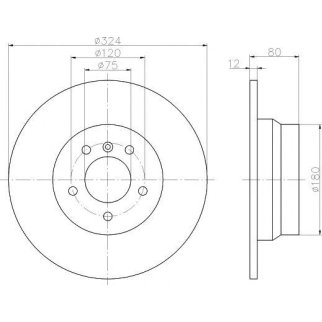 Диск тормозной задний MINTEX MDC1130 фото