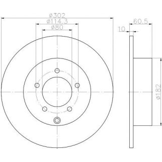 Диск тормозной задний MINTEX MDC1930 фото