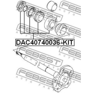 Подшипник полуоси заднего моста FEBEST DAC40740036-KIT фото
