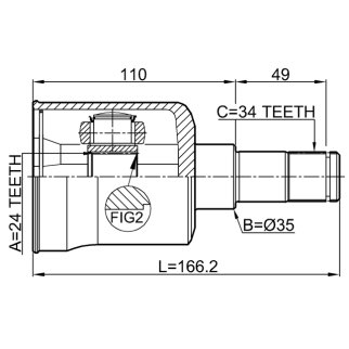 ШРУС внутренний FEBEST 2211-CARLH фото 2
