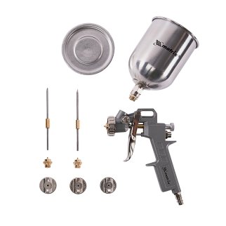 Краскопульт MATRIX с в/б V=0,6л + сопла диаметром 1.2, 1.5 и 1.8мм фото