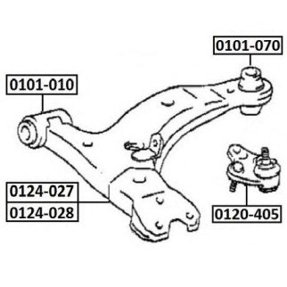 Сайлентблок ASVA 0101-070 фото