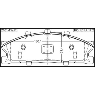 Колодки тормозные передние к-кт FEBEST 2101-TWJF фото 2