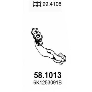 Приемная труба глушителя ASSO 58.1013 фото