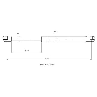 Газовый упор багажника TRIALLI GS 1836 фото 2