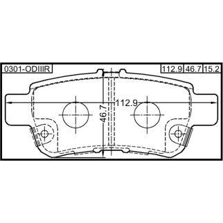Колодки тормозные задние к-кт FEBEST 0301-ODIIIR фото 2
