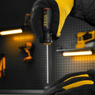 Отвертка, PH0х100 мм, S2, 3к рукоятка// Denzel фото 10