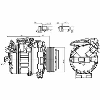 Компрессор кондиц. для а/м BMW 5 (F10) (10-) (LCAC 2608) фото 3 Компрессор кондиц. для а/м BMW 5 (F10) (10-) (LCAC 2608) фото 3