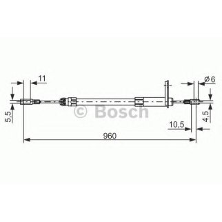 Трос стояночного тормоза левый BOSCH 1 987 477 219 фото