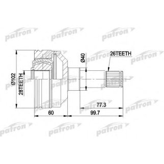 Шрус привода PATRON PCV4012 фото