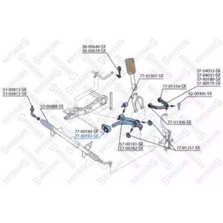 77-00192-SX_сайлентблок рычага л.! Alfa Romeo 159/ Brera/ Spider 05> фото