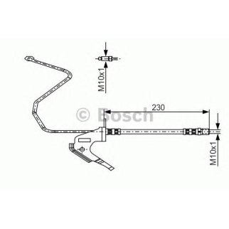 Шланг тормозной задний левый BOSCH 1 987 481 161 фото