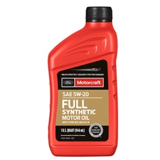 Масло моторное MOTORCRAFT Full Synthetic 5W-20 синтетическое 0.946 л XO5W20Q1FS фото