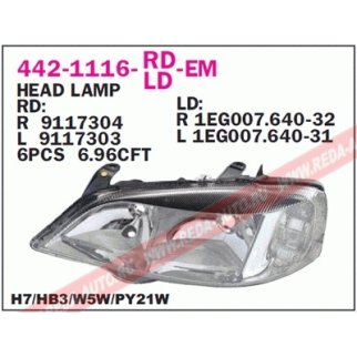 Фара левая DEPO 442-1116L-LD-EM фото