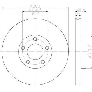 Диск тормозной передний вентилируемый MINTEX MDC1988 фото