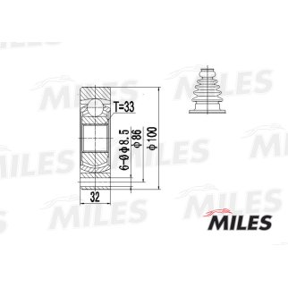 ШРУС внутренний MILES GA10034 фото 3