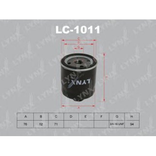 Фильтр масляный LYNXauto LC-1011 фото