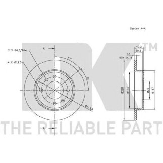 Диск тормозной задний NK 203406 фото