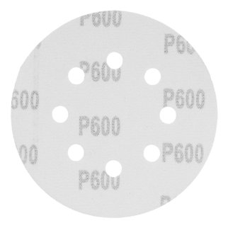 Круг абразивный на ворсовой подложке под "липучку", перфорированный, P 600, 125 мм, 5 шт MATRIX 73817 фото 2