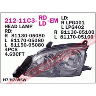 Фара правая DEPO 212-11C3R-LD-EM фото