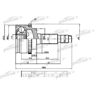 ШРУС наружный с кольцом ABS 24x52.5x21 ABS:48T HYUNDAI I10 [PA] 19.12.2007 - фото