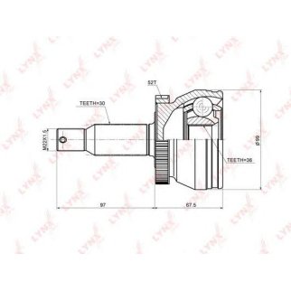 ШРУС наружный LYNXauto CO3695A фото