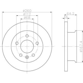 Диск тормозной передний не вентилируемый MINTEX MDC912 фото