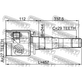 ШРУС ВНУТРЕННИЙ ПРАВЫЙ27X44X29 (FEBEST) фото